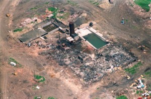A file photo dated 21 April 1993 of an aerial shot